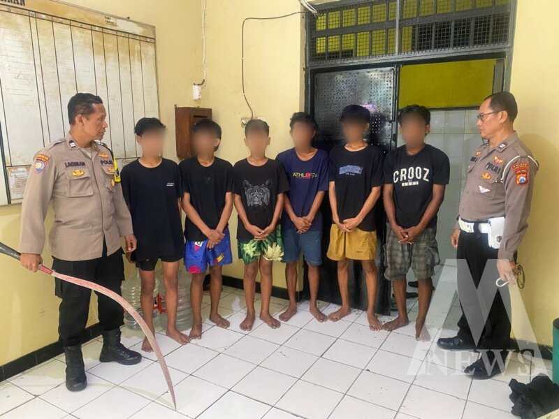 Polsek Kenjeran amankan 6 remaja