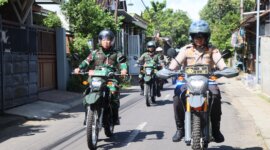 Kapolres Kediri Kota AKBP Bramastyo Priaji bareng Kodim 0809 gelar patroli gabungan