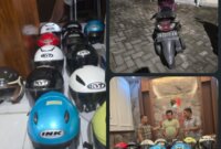 Polisi tangkap pelaku pencuri helm beserta barang buktinya