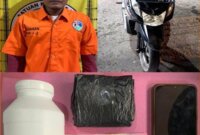 Tersangka diamankan Polisi beserta barang buktinya