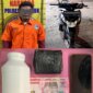 Tersangka diamankan Polisi beserta barang buktinya