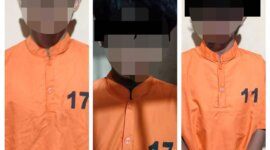 Tersangka diamankan Polisi beserta barang buktinya