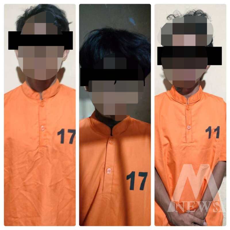 Tersangka diamankan Polisi beserta barang buktinya