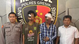 Tersangka diamankan Polisi beserta barang buktinya