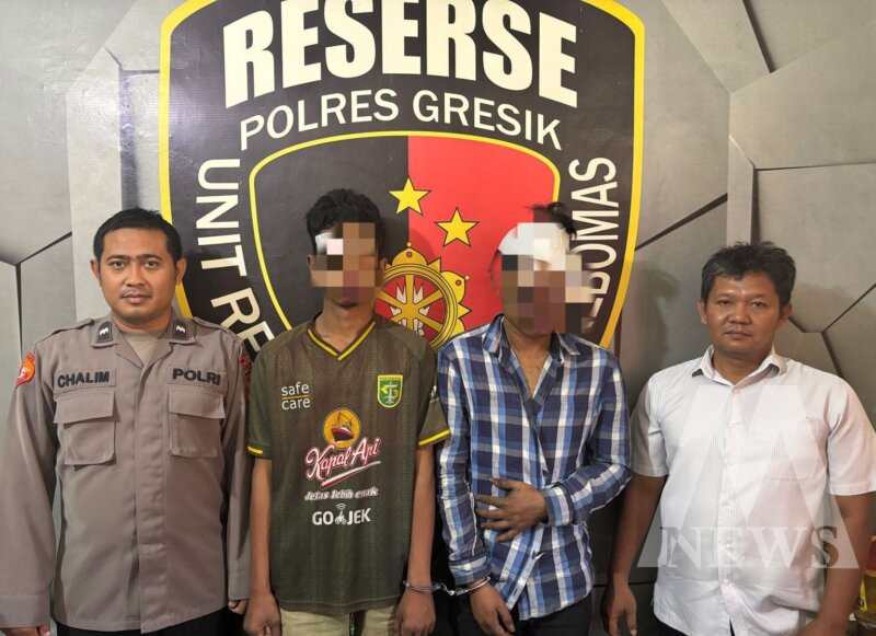 Tersangka diamankan Polisi beserta barang buktinya