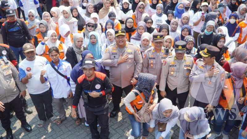 Kapolres Pasuruan AKBP Jazuli Dani Iriawan berangkatkan serikat buruh