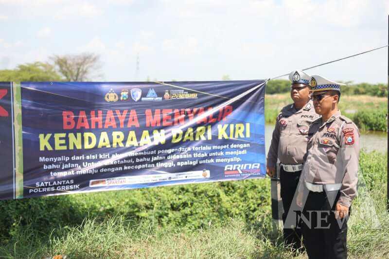 Satlantas Polres Gresik sosialisasi bahaya berkendara
