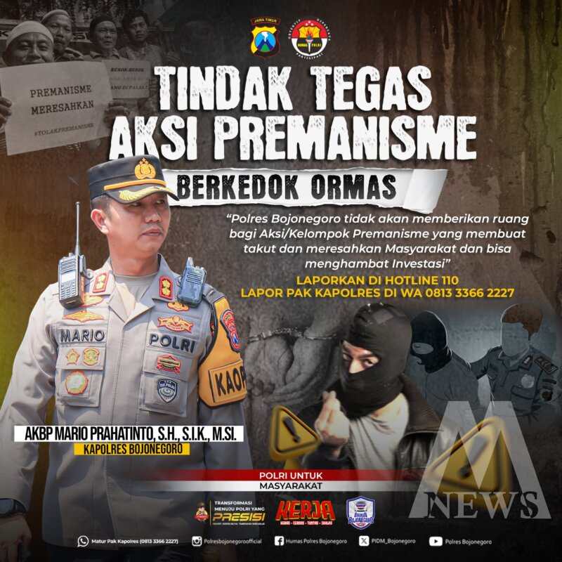 Kapolres Bojonegoro AKBP Mario Prahatinto