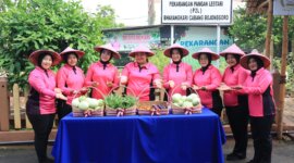 Bhayangkari Cabang Bojonegoro Panen Sayuran