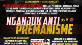 Polres Nganjuk pasang banner himbauan Kamtibmas