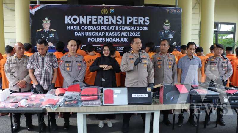 Polres Nganjuk ungkap kasus Operasi Pekat Semeru