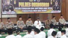 Polres Bondowoso gelar pengajian rutin dan santuni anak yatim