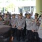 Kapolres Nganjuk AKBP Henri Noveri Santoso beri arahan anggota