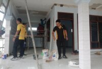 Satresnarkoba Polres Kediri renovasi mushola tersambar petir