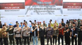 Kapolresta Malang Kota Kombespol Nanang Haryono bersama Forkopimda gelar Deklarasi Anti-premanisme dan Ormas Bermasalah