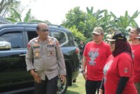 Kapolres Nganjuk AKBP Henri Noveri Santoso sambut Kapolda Jatim Irjen Pol Drs. Nanang Avianto
