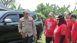 Kapolres Nganjuk AKBP Henri Noveri Santoso sambut Kapolda Jatim Irjen Pol Drs. Nanang Avianto