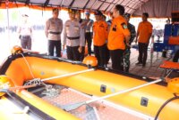Kapolres Gresik AKBP Rovan Richard Mahenu cek persiapan hadapi ancaman bencana Hidrometeorologi
