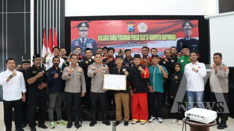 Perguruan Pencak Silat Bumi Blambangan gelar deklarasi damai Harkamtibmas