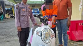Tersangka diamankan Polisi beserta barang buktinya