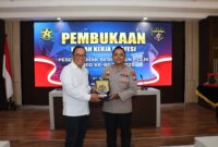 Wakapolres Pelabuhan Tanjung Perak Kompol Ari Bayuaji sambut Serdik Sespimmen Polri Dikreg ke-65