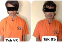 Pelaku diamankan Polisi beserta barang buktinya