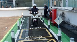 Polres Pacitan saat tes warga urus SIM