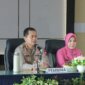 Kapolres Nganjuk AKBP Henri Noveri Santoso bersama Ketua Bhayangkari Cabang Nganjuk Ny. Agnes Henri