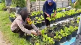 Bhabinkamtibmas Polsek Warujayeng cek pemanfaatan lahan warga