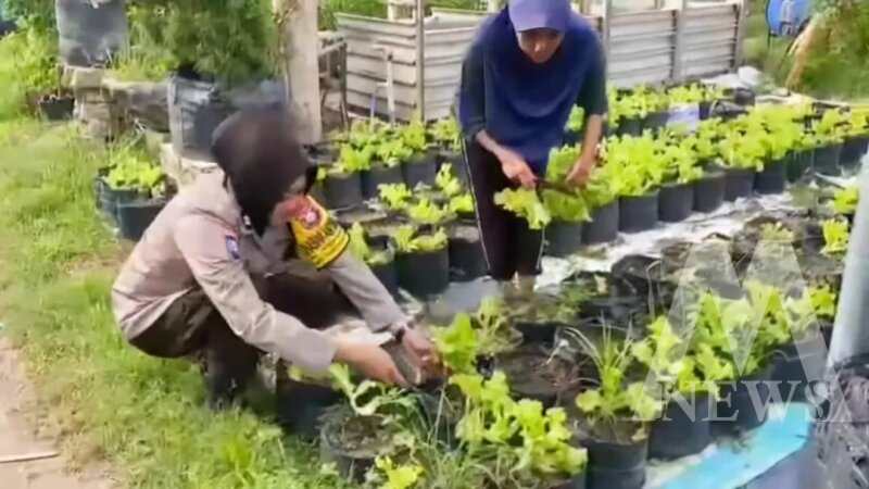 Bhabinkamtibmas Polsek Warujayeng cek pemanfaatan lahan warga