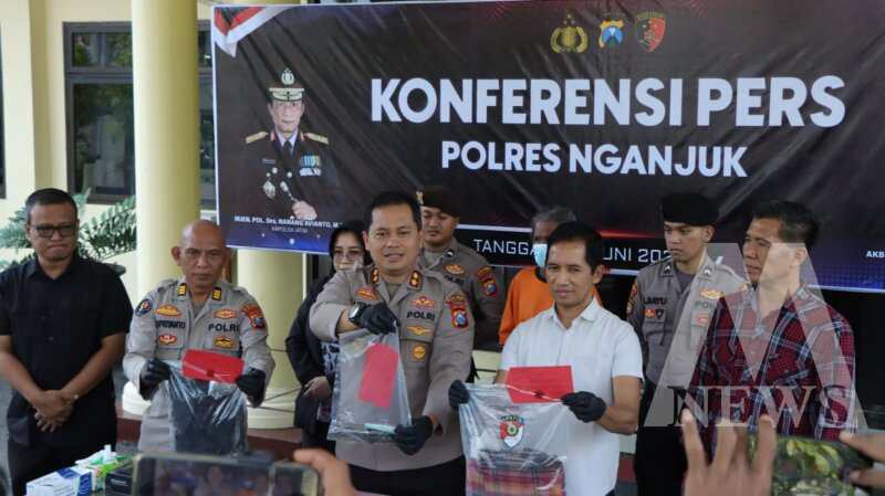 Polres Nganjuk tangkap pelaku pembunuhan di bawah jembatan