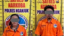 Satresnarkoba Polres Nganjuk tangkap sepasang pengedar Sabu beserta barang buktinya