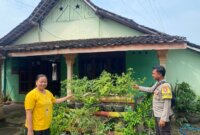 Bhabinkamtibmas tinjau lahan pekarangan tanaman cabai warga