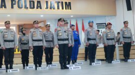 Polda Jatim Gelar Upacara Pemuliaan Nilai Luhur Tribrata