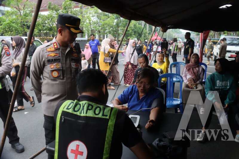 Kapolres Bojonegoro AKBP Mario Prahatinto tinjau lokasi CFD