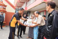 Kapolres Kediri Kota AKBP Bramastyo Priaji saat bakti religi