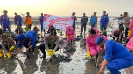 Kapolres Situbondo AKBP Rezi Dharmawan Tanam Mangrove