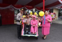 Kapolres Bojonegoro AKBP Mario Prahatinto lepas anggota purnatugas