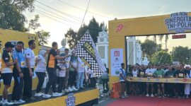 Kapolres Magetan AKBP Raden Erik Bangun Prakasa lepas Fun Run Peringati Hari Bhayangkara ke-79