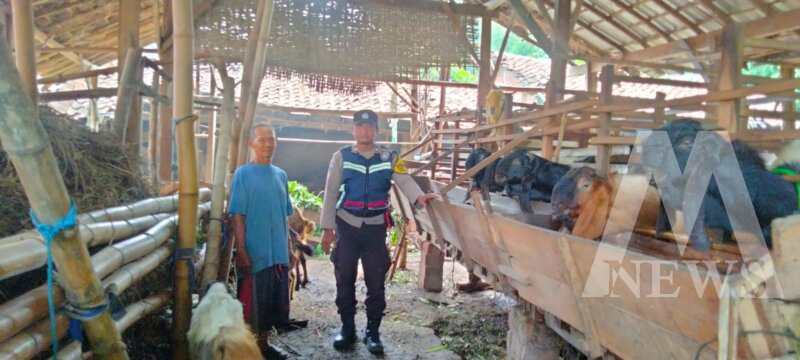 Bhabinkamtibmas tinjau peternakan warga