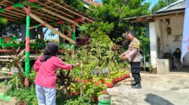 Bhabinkamtibmas cek lahan pekarangan warga