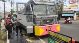 Satlantas Polres Madiun Kota tutup Ring Road Barat