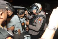 Satsamapta Polres Mojokerto amankan 3 pemuda di Jalan Raya Dusun Swideng