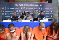 Polres Gresik tangkap 9 pengedar beserta barang buktinya