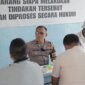 Kanit Kamsel Satlantas Polres Gresik Ipda Andreas Dwi Anggoro saat sapa warga