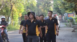 Kapolres Nganjuk AKBP Henri Noveri Santoso saat olahraga