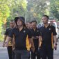 Kapolres Nganjuk AKBP Henri Noveri Santoso saat olahraga