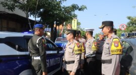 Kapolres Bojonegoro AKBP Afrian Satya Permadi saat apel gelar pasukan