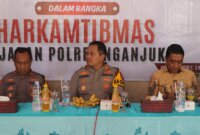 Kapolres Nganjuk AKBP Henri Noveri Santoso saat gelar Harkamtibmas