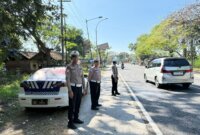 Satlantas Polres Nganjuk patroli mobiling